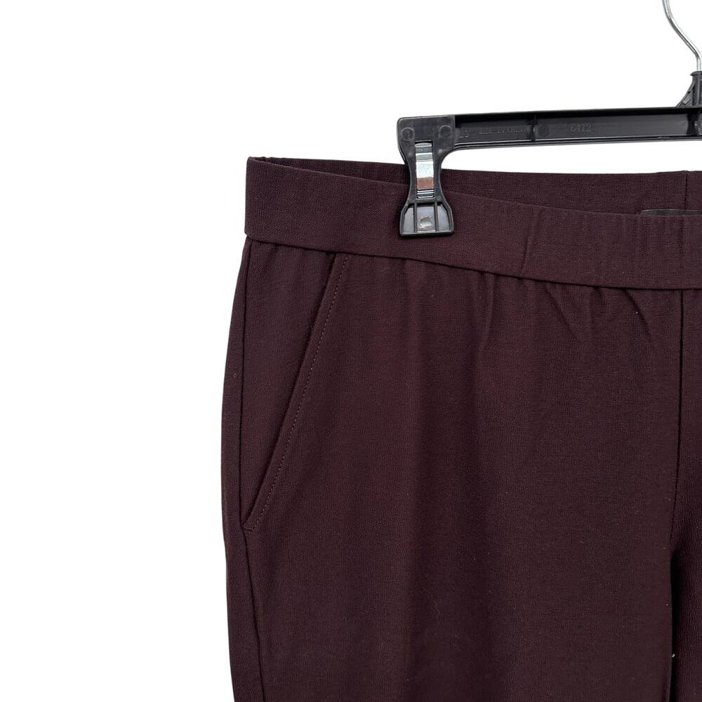 EILEEN FISHER Brown Straight Leg Elastic Waist Pant // L - Picture 3 of 7